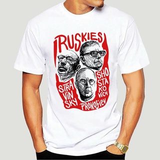 [S-5XL]เสื้อยืด พิมพ์ลาย Ruskies Russian Composers แฟชั่นผู้ชาย และผู้หญิง 7658D