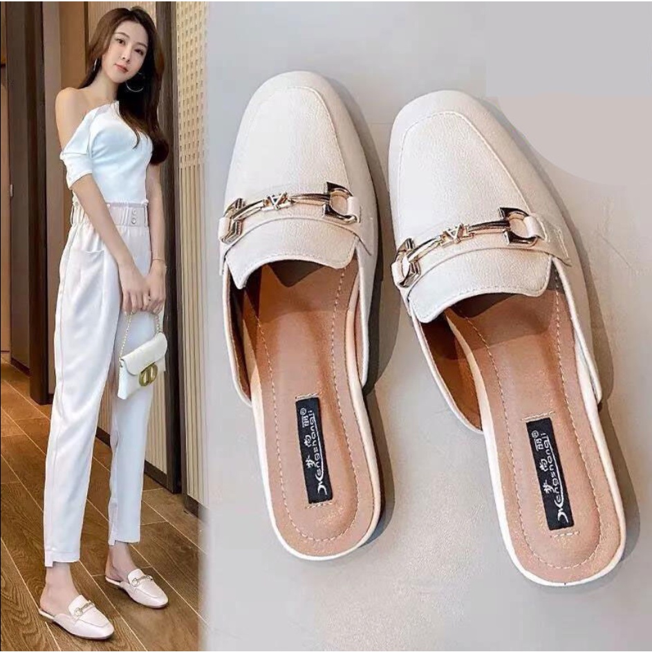 35-43รองเท้าผู้หญิงไซส์ใหญ่ น่ารักและอ่อนหวาน สวมใส่สบาย รองเท้าส้นแบนผู้หญิง