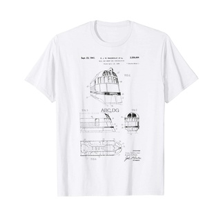 เสื้อยืด พิมพ์ลาย lover train patent Locomotive Railway Engines สําหรับผู้ชาย (1)S-5XL