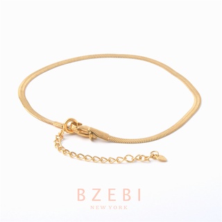 BZEBI สร้อยข้อมือทอง 18K ผู้หญิง แฟชั่น เงิน กำไลข้อมือผู้หญิง คู่ ปาร์ตี้ของขวัญพร้อมกล่องของขวัญ สําหรับผู้หญิง 194B