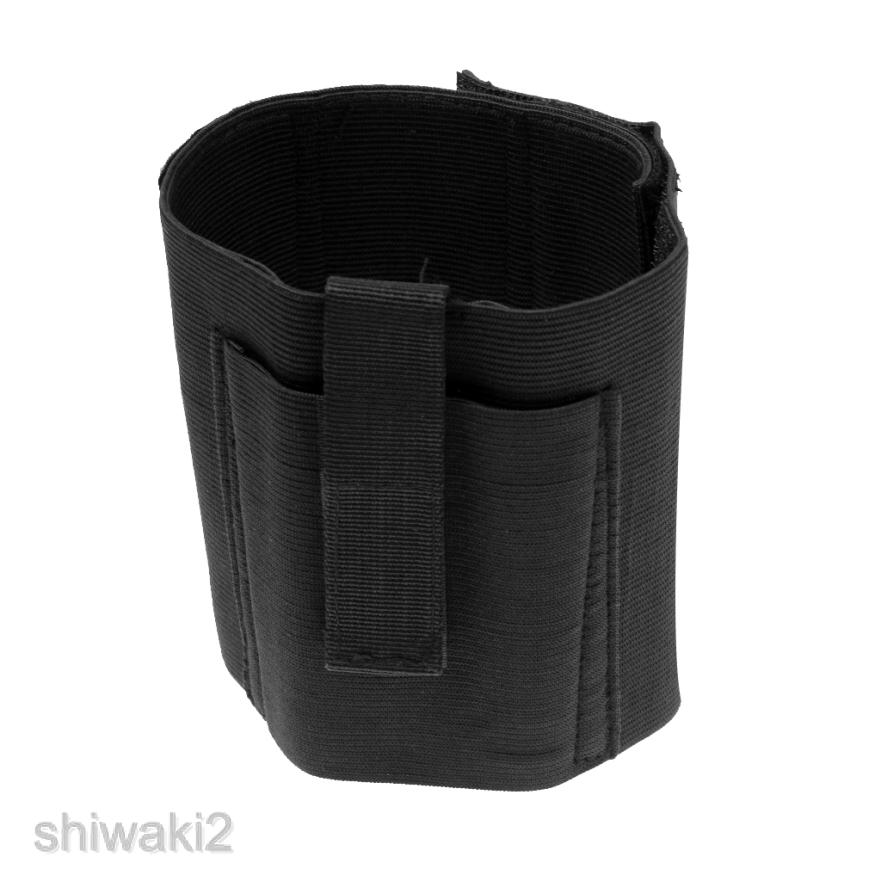 Black Elastic Ankle Holster Concealed Carry Gun Pouch for Small Pistols