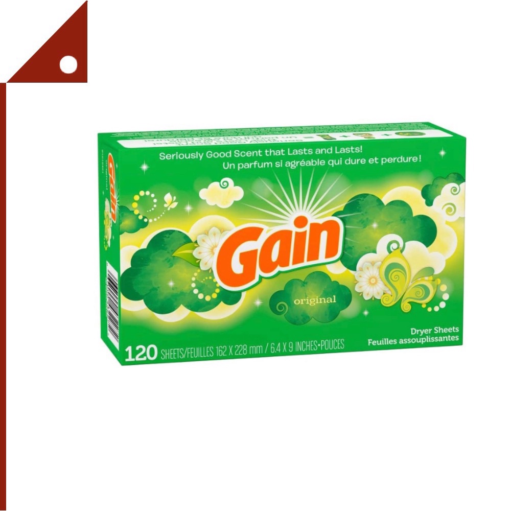 Gain Dryer : GANORG-120* แผ่นอบผ้า แผ่นปรับผ้านุ่ม Sheets Original 120 Count