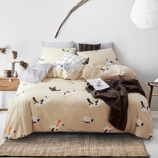 ผ้าปูเตียงคอตตอน Vana cotton bed set ลาย Yellow cat