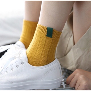 💥มีของพร้อมส่ง💥 ถุงเท้าเที่ยวเล่นกันหนาวได้สีสันสดใส 🧦🧦Colorful Casual Socks