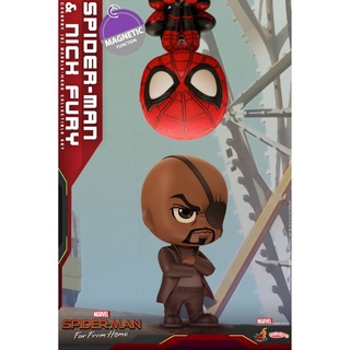 Hottoys ฟิกเกอร์ ของสะสม Cosbaby COSB632 Spider-Man and Nick Fury