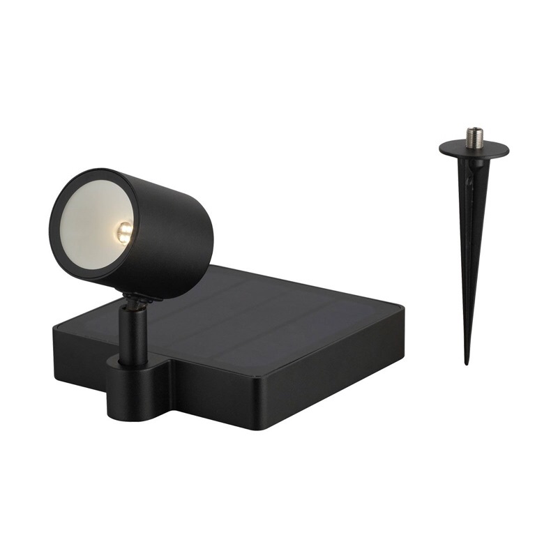 โคมไฟสปอร์ตไลท์ปักดินโซลาร์เซลล์ 1W WW LUZINO สีดำ