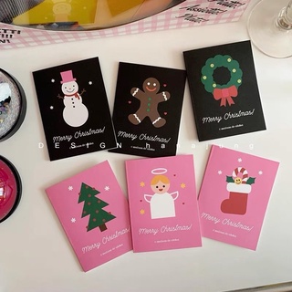 [CSM-Q06] พร้อมส่ง การ์ดคริสต์มาส Christmas card มี6แบบให้เลือก ไม่มีซอง