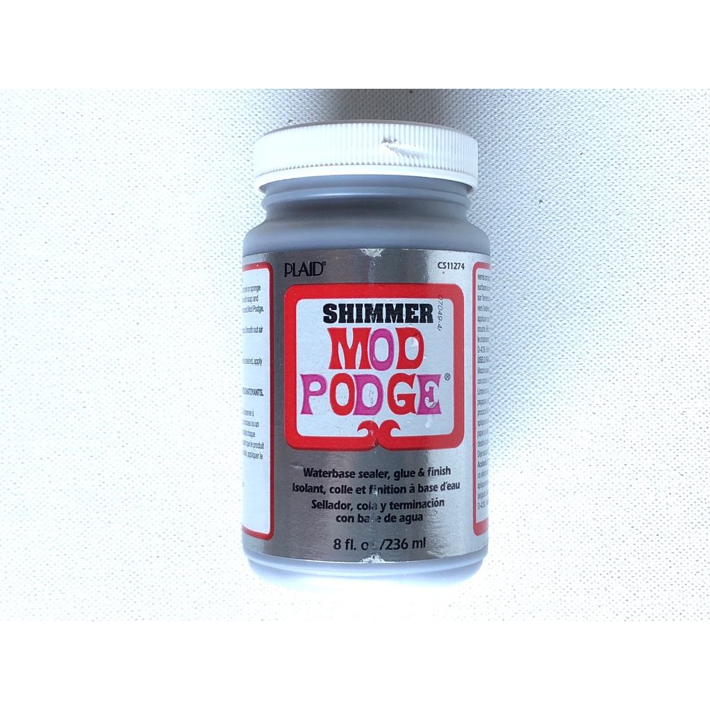 Plaid Mod Podge CS11274 8-Ounce Shimmer, Silver Shimmer