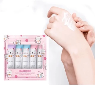 ชุดครีมทามือ 5 ชิ้น ในถุงซิปล็อก สุดน่ารัก ครีมทามือ บำรุงผิวมือนุ่มชุ่มชื้น 30กรัม*5ชิ้น กดเลือกสูตรได้