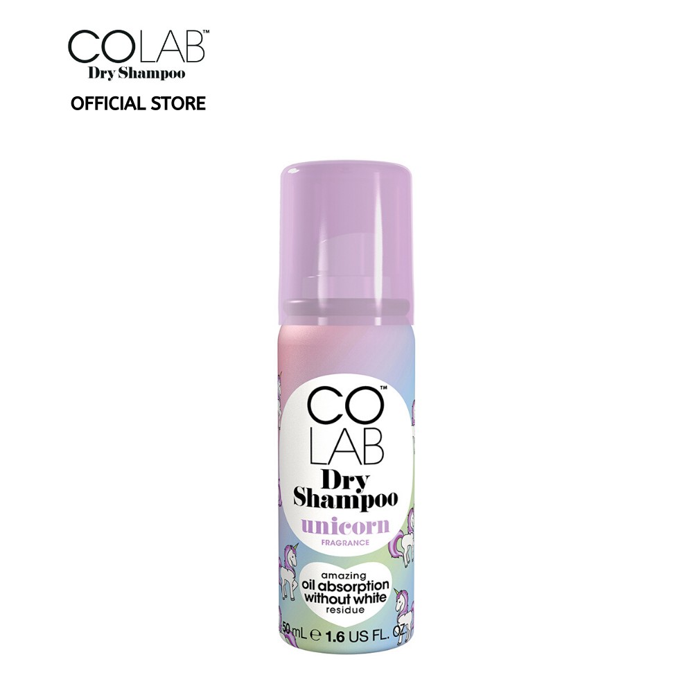 COLAB 50ml. ดรายแชมพู Unicorn Dry Shampoo ขจัดความมัน กลิ่นหอมของดอก