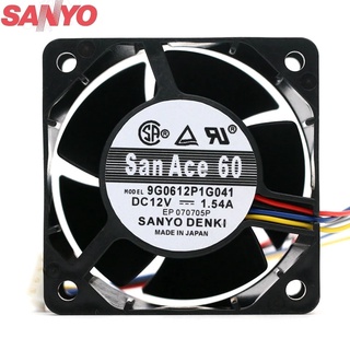 For Sanyo 9G0612P1G041 6038 6cm 12V 1.54A pwm powerful cooling fan 11800rpm 65CFM