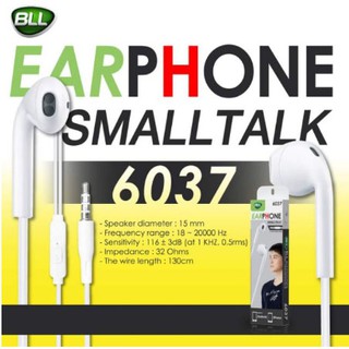 BLL 6037 หูฟัง EARPHONE SMALLTALK 3.5mm Stereo plug