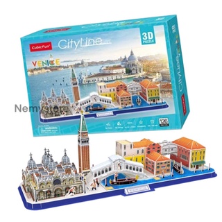 ลิขสิทธิ์แท้ 100% โมเดล 3 มิติ City line Venice Puzzle Model ตัวต่อกระดาษโฟม จิ๊กซอว์ จิ๊กซอ เหมาะซื้อเป็นขวัญ ของสะสม