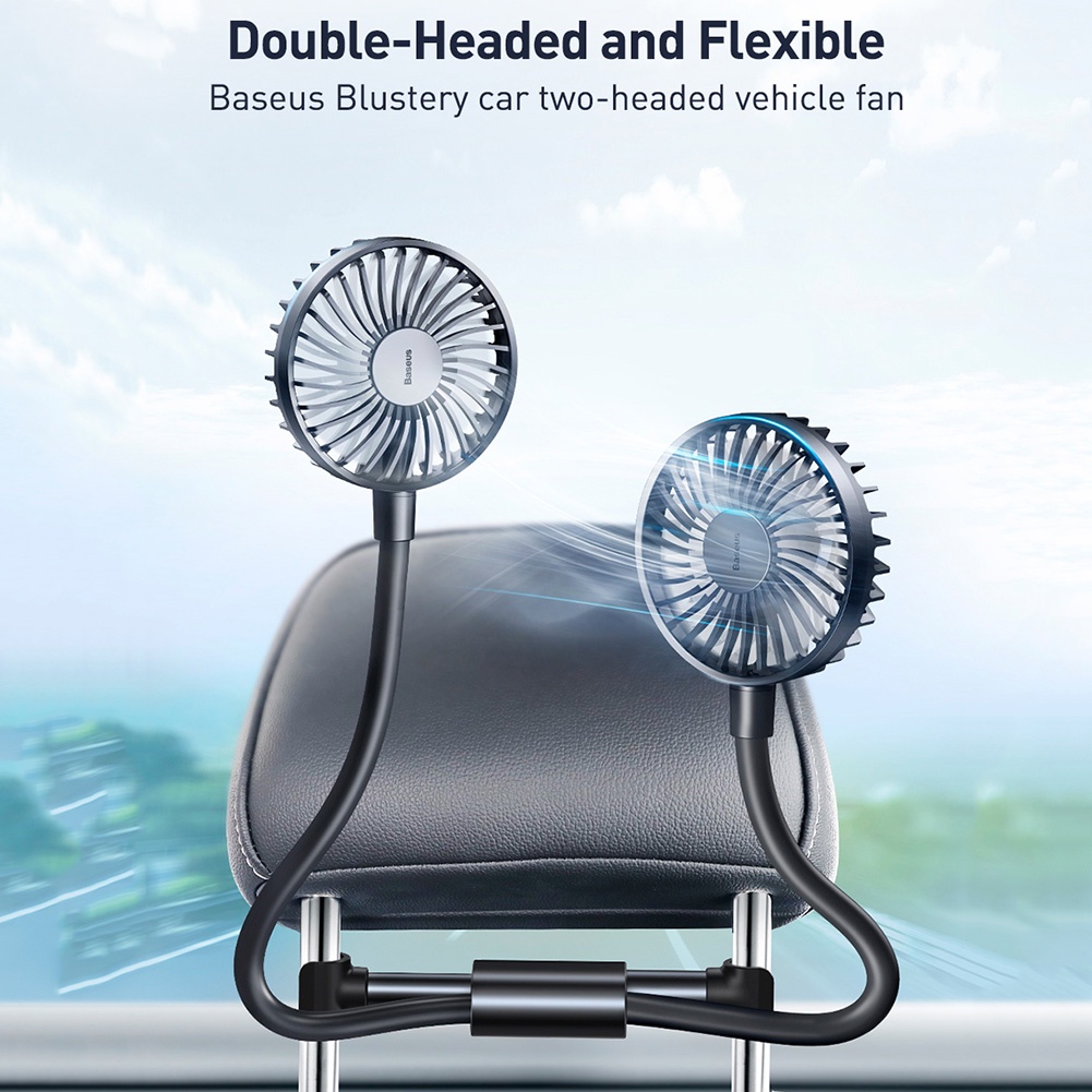 1224V Portable Mini Car Fan 360 Degree All-Round Adjustable Auto Air ...
