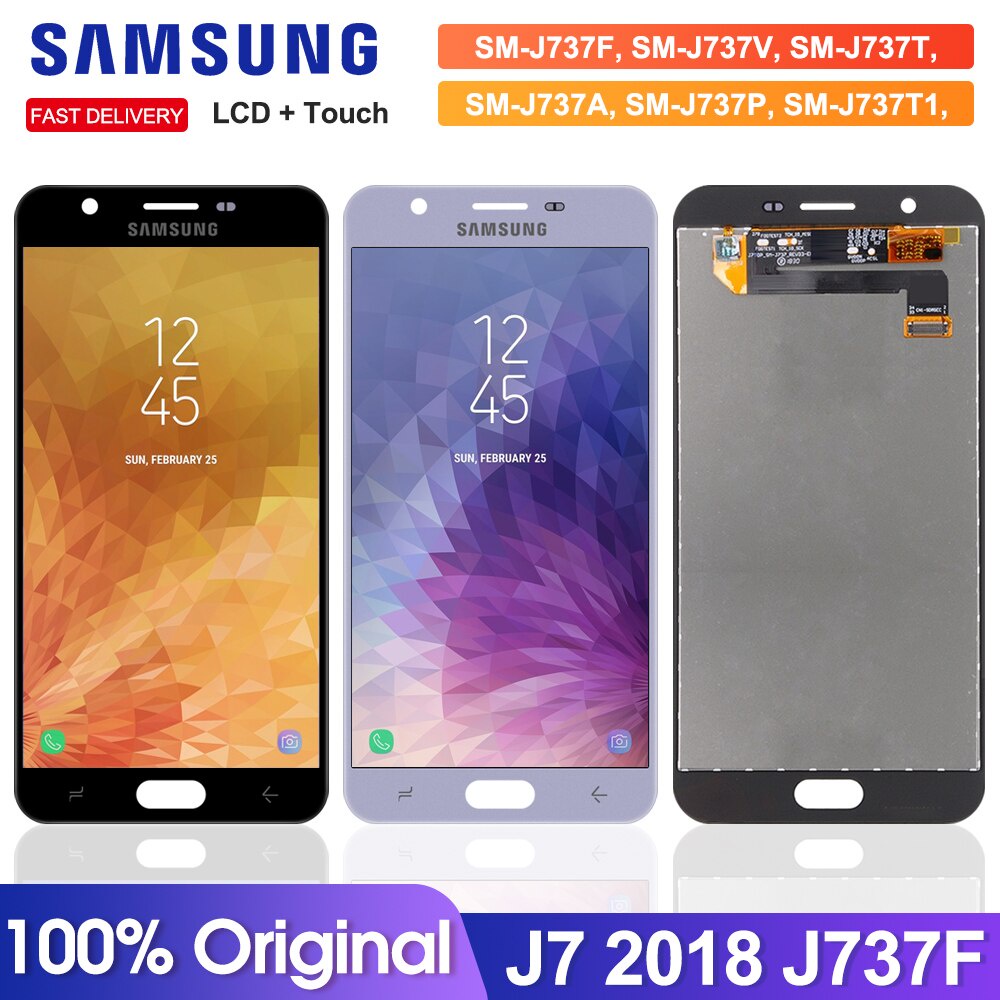 สําหรับ Samsung Galaxy J7 2018 J737 LCD J737A J737P J737V J737T จอแสดงผล LCD Touch Screen Digitizer 