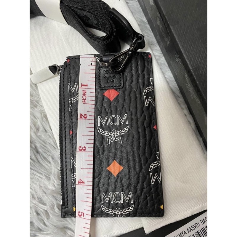 MCM Spectrum Diamond Black Skyoptic Visetos Lanyard Card