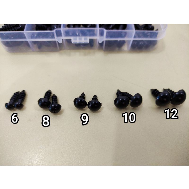 MATA Black Doll Eyes (Murui Eyes / Safety Eyes / Doll Eyes)