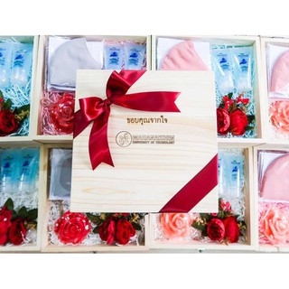 Wedding Gifts NBP Face Mask พร้อมมาลัยสบู่ เจลขวด พร้อมผ้าเช็ดผม แทนความห่วงใย