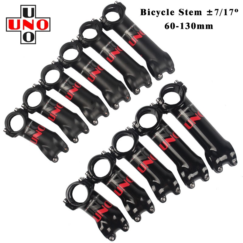 Uno MTB จักรยาน Stem -7 17 12 องศา Ultralight Alu 7050 Red Mark 31.8 มม.60-130 มม.จักรยาน Stem king โลหะผสม