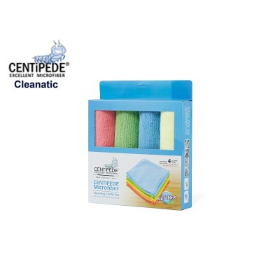 Centipede(เซนติพีด)  ผ้าทำความสะอาดไมโครไฟเบอร์เอนกประสงค์ ขนาด 40 x 40 cm. (แพ๊ค 4 ผืน) M-0009