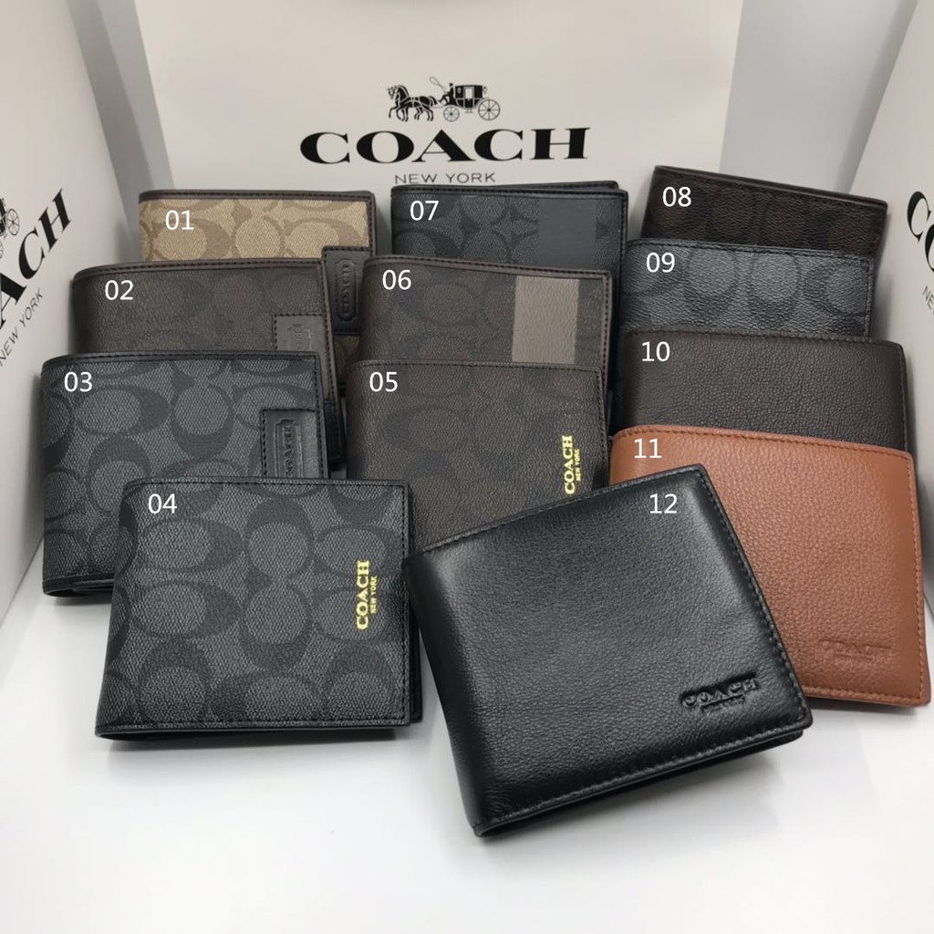 (ถูกที่สุดในเครือข่ายทั้งหมด) Coach กระเป๋าสตางค์ผู้ชาย / แฟชั่นกระเป๋า ...