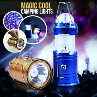 ตะเกียง,ไฟฉาย,โคมไฟ 3in1 MAGIC COOL CAMPING Lights รุ่นSH-5801 Solar Led.