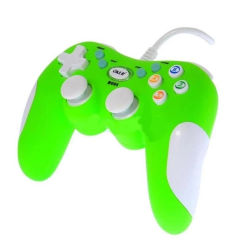 OKER จอยเกมส์ Joy USB Dual Shock Joystick U-811S (Green)