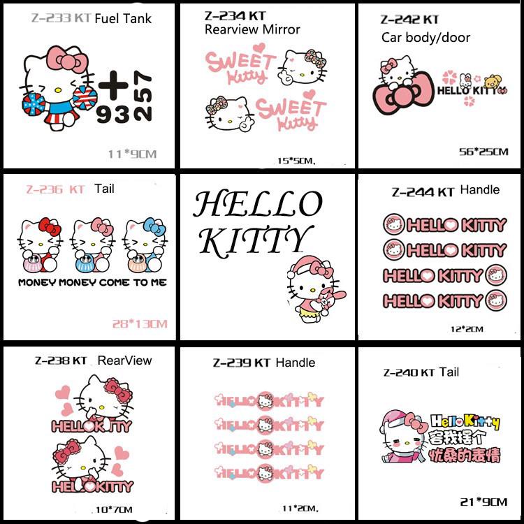 สติกเกอร์ ลายการ์ตูน Hello Kitty สำหรับตกแต่งรถยนต์