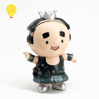 gachabox Chubby Ojisan Black Ballet edition by AMBER and Unbox Industries พร้อมส่ง - Designer Toy Art Toy