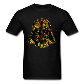 เสื้อยืดคอกลมเสื้อยืด พิมพ์ลาย Star Wars Tropical Vader Helmet สไตล์ฮิปฮอป สําหรับผู้ชายS-4XL