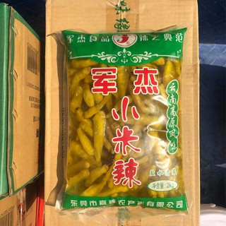 พริกดอง(军杰小米辣泡椒)ขนาด300g  2kg ผัดกับเนื้อสัตว์ หม่าล่าปิ้งย่าง เพิ่มรสชาติอาหารให้อร่อย