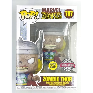 Funko Pop Marvel Zombies - Zombie Thor [เรืองแสง] : 787 (กล่องมีตำหนินิดหน่อย)