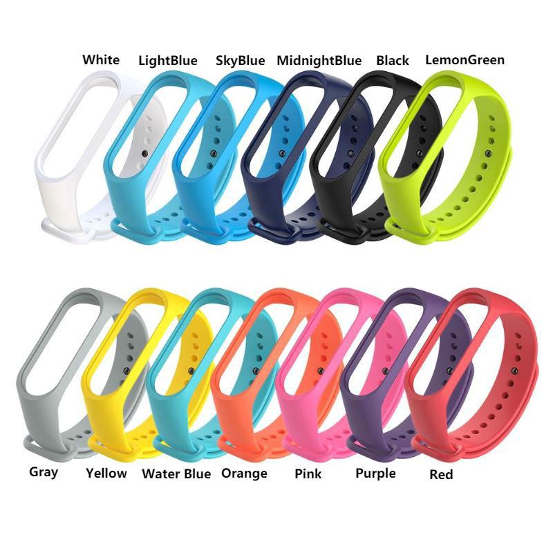 Xumu For Xiaomi Mi band 3 4 TPU Silicone Bracelet Watch Band Replacment Strap Mi3 Mi4 Smart Watch Wristband