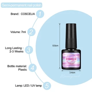 สีเจล COSCELIA สีเจลทาเล็บ สีสวยดีย์ สีทาเล็บเจล ติดทนนาน เม็ดสีแน่น พร้อมส่ง ขนาด 7ml. ราคาถูกมากมาย
