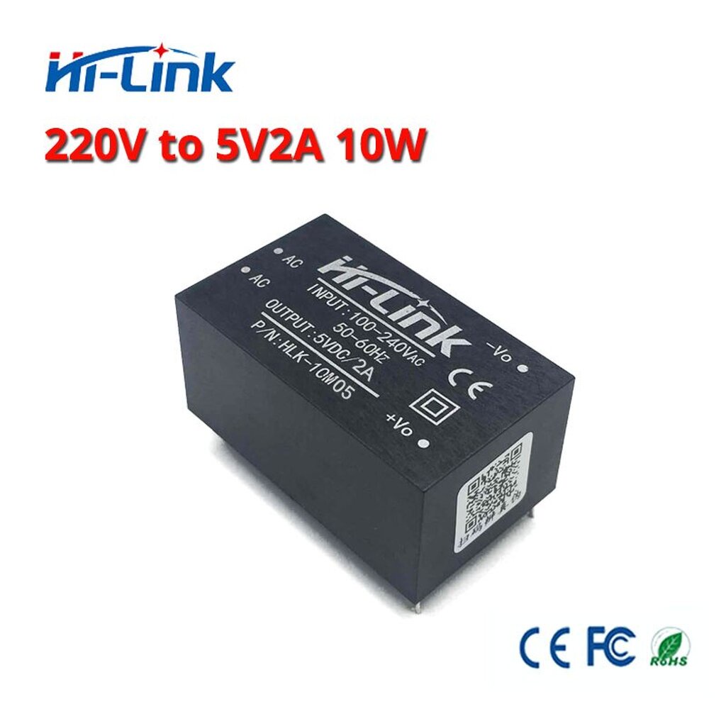 โมดูลแปลงไฟ 220v เป็น 5v 2A Hi-link HLK-10M05 Power supply 220v to 5V AC-DC ultra-small isolated