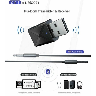 2 In 1 อะแดปเตอร์รับส่งสัญญาณบลูทูธไร้สาย Usb Pc Dongle E9N 5