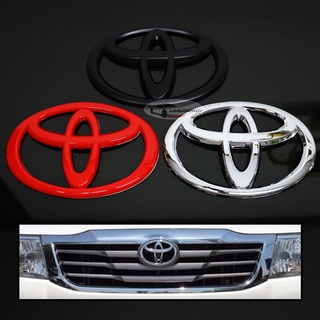 โลโก้ TOYOTA วงกลม 3 ห่วง ตรา หน้ากระจัง ขนาด 11 x 16 cm. สำหรับ TOYOTA VIGO / VIGO SMART / VIGO CHAMP