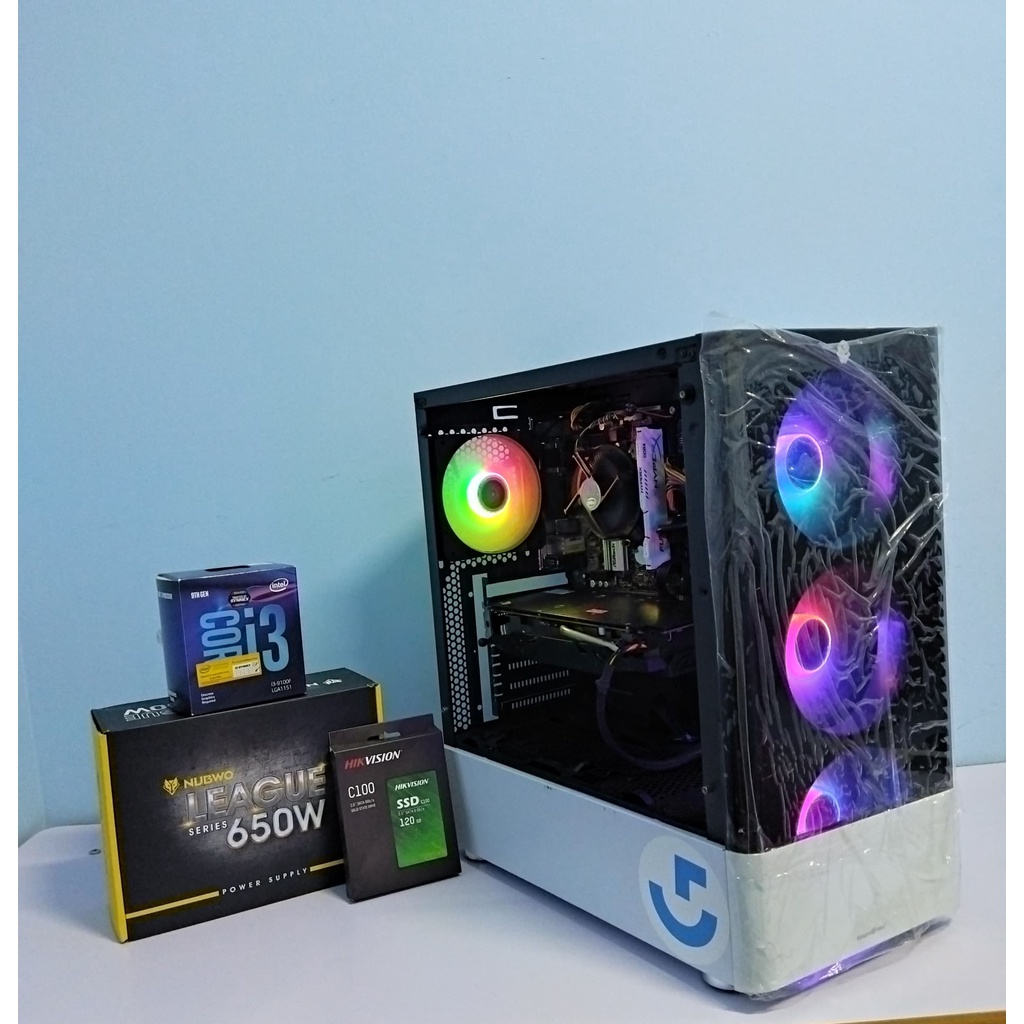 คอมครบเซ็ต Intel®i3-9100f 3.6GHz การ์ดจอRX580 4GB แรงกว่าGTX1060