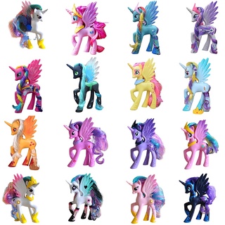 ตุ๊กตาฟิกเกอร์ PVC My Little Pony Cake Topper Moon Princess ของเล่นสะสม สําหรับเด็ก 12 ชิ้น