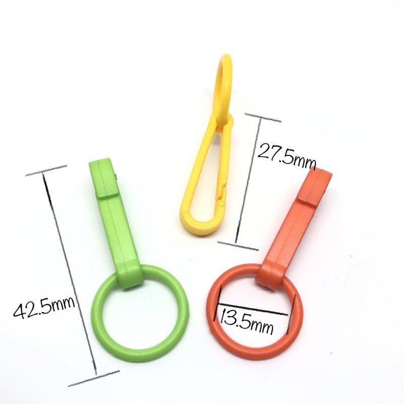 ตะขอก้ามปู ตะขอพลาสติก คอหมา 18สี  มีของ พร้อมส่ง ชิ้นละ5฿ 🌈 - รูปที่ 3