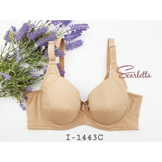 (ซื้อ 2 แถม 1) Scarletta มีไซส์ 42C  ผ้าล้วนทั้งตัว ไม่แต่ลูกไม้ ทรง 3/4 คัพ   มีโครงเหล็ก หลังใหญ่  รุ่น I-1443C