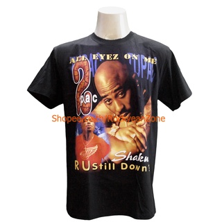 เสื้อวง 2PAC TUPAC เสื้อไซส์ยุโรป ทูพัค ชาเคอร์ PTA1817 เสื้อวินเทจ ลายอมตะ Rockyeah