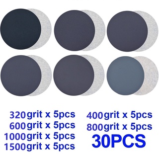 ~DOLLDOLL~Sanding Disc Sanding Discs 75mm Paper 30Pcs 320-1500 Grit 3inch Sandpaper Set