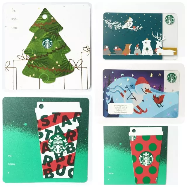 บัตรสตาร์บัค Starbucks ลายคริสต์มาส บัตรเปล่า