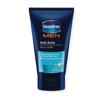 ขนาด 100กรัม วาสลีน ฟอร์เมน โฟมล้างหน้า สูตรออยล์ คอนโทรล โฟม สีฟ้า VASELINE MEN ANTI ACNE FACE WASH