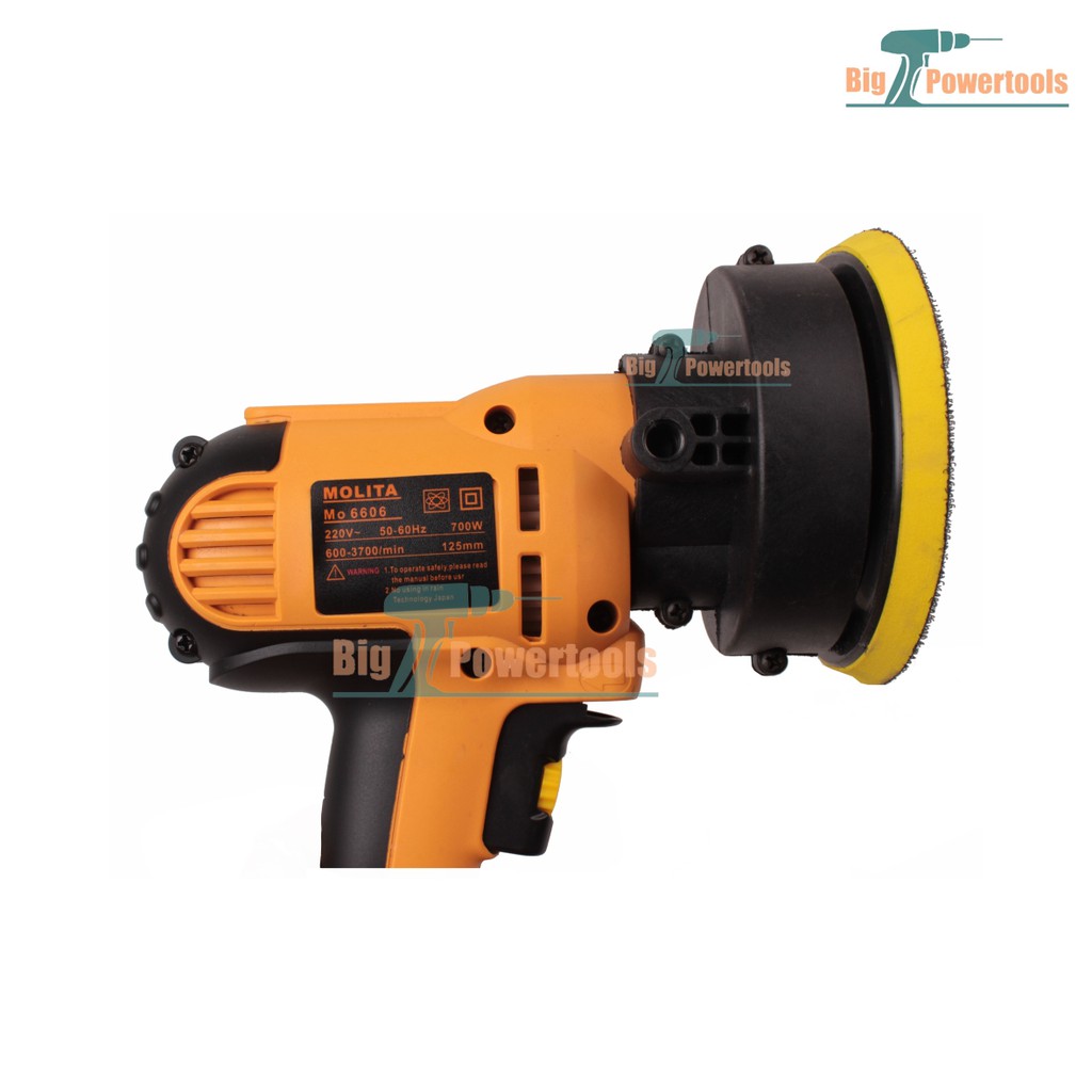 Molita เครื่องขัดสีรถยนต์ ขนาด 5 นิ้ว 700W ขัดสี/ขัดเงารถยนต์/ขัดกระดาษทราย ฟรี! แป้นขัดและผ้าขนแกะ - รูปที่ 2