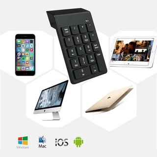 คีย์บอร์ดตัวเลขไร้สาย Numeric Mini Keypad 2.4G USB แป้นตัวเลข แป้นพิมพ์18ปุ่ม