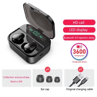 TWS Bluetooth 5.0 Headset 6D Stereo Wireless Earbuds IPX7 Waterproof Sport Handsfree Earphones