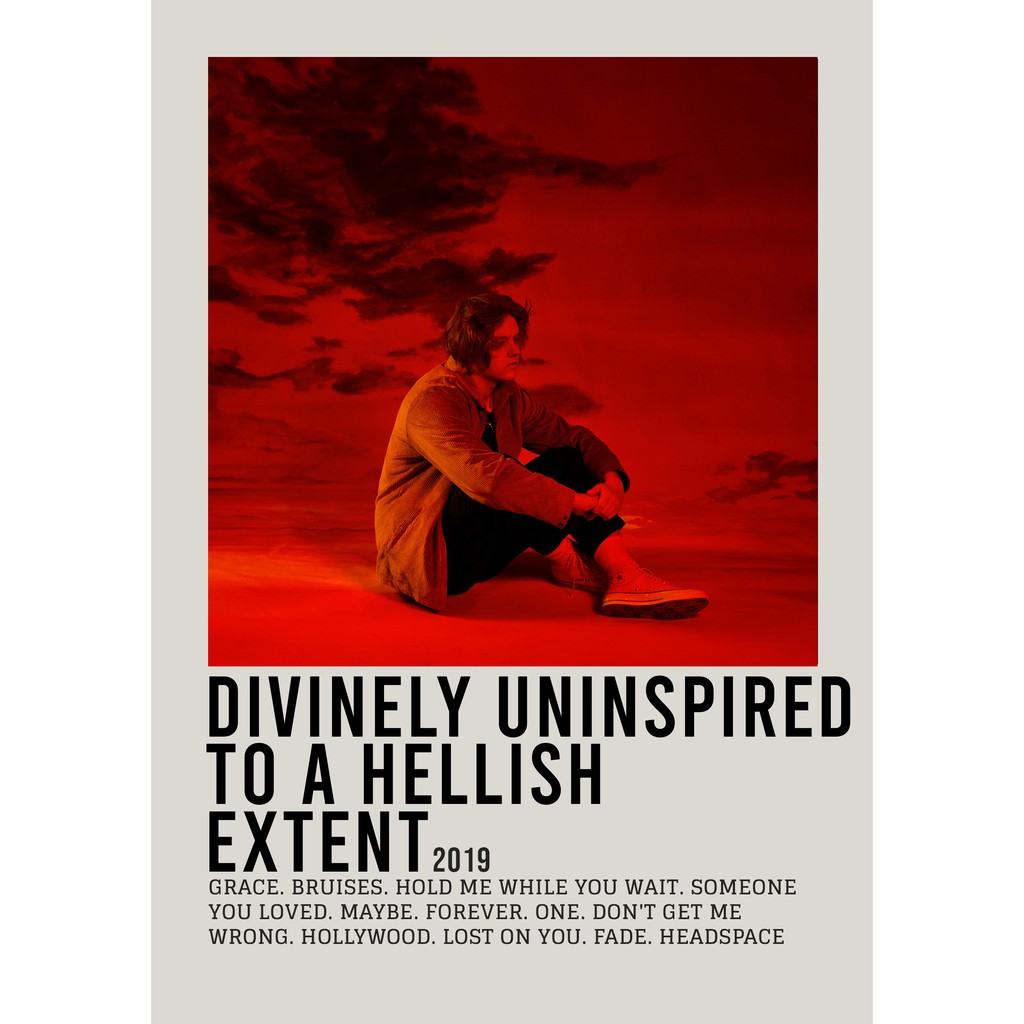 โปสเตอร์ปกอัลบั้ม Divinely Uninspired กับ Hellish Extent โดย Lewis Capaldi