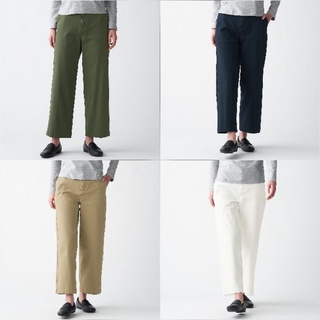 กางเกงชิโนมูจิผู้หญิงทรงขากว้าง (Muji) รุ่น 4 WAY  STRETCH CHINO EASY WIDE PANTS